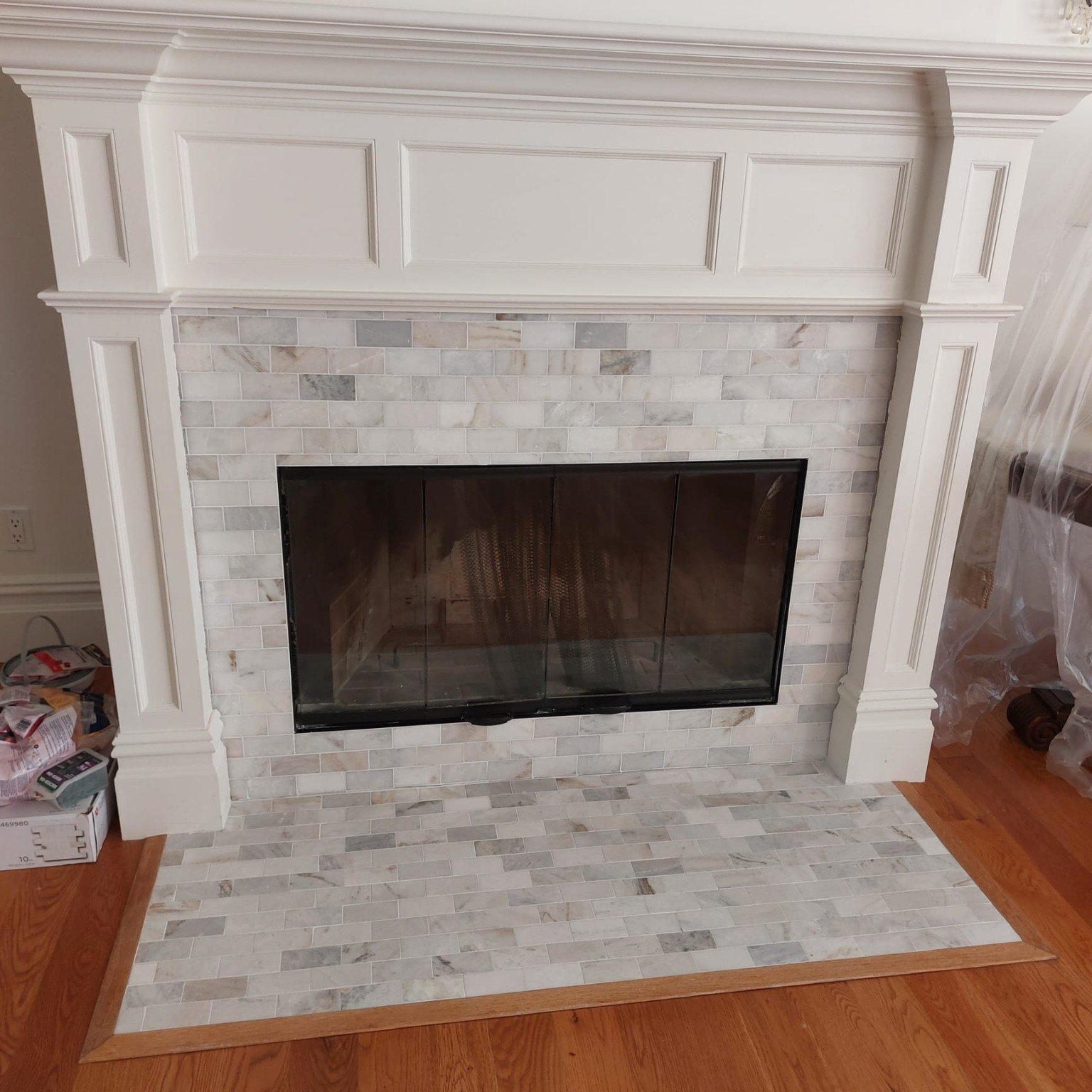 Fireplace after renovation