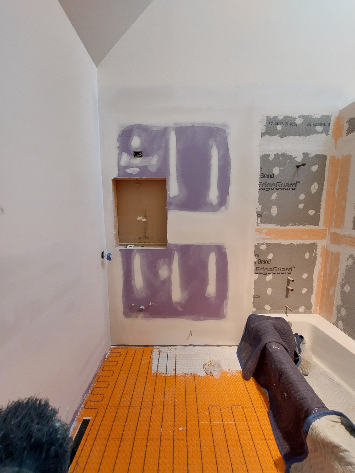 Bathroom during construction