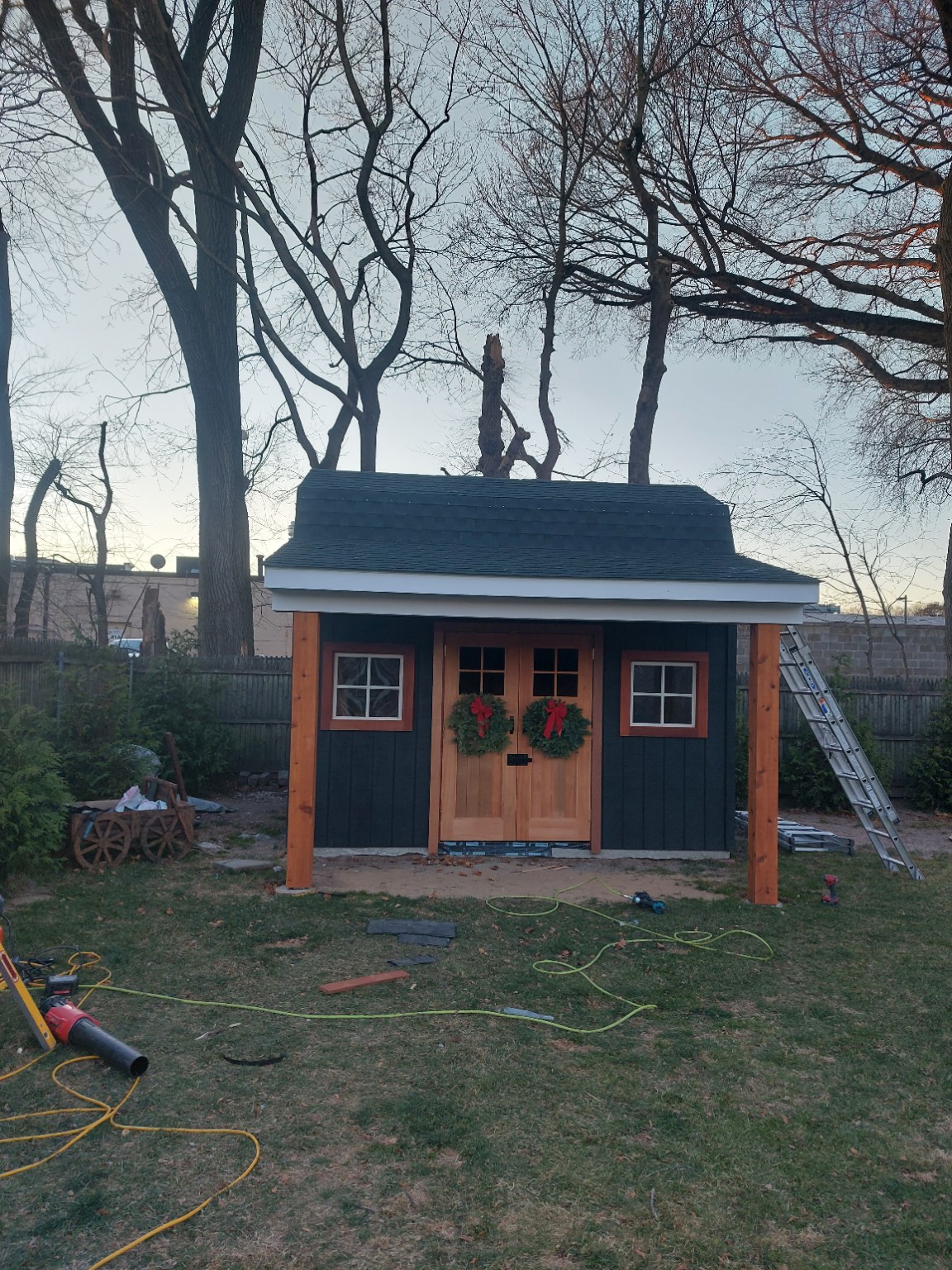 Finished outdoor structure